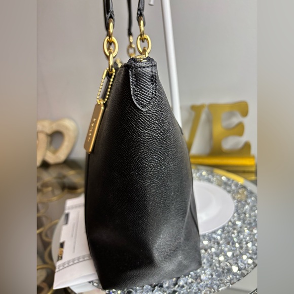 Coach 2018 Ava Tote Bag in black crossgrain leather NWOT - Picture 9 of 16